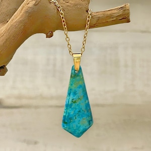 Sea Sediment Jasper Pendant Necklace: Crystal Pendant, Boho Healing Jewelry