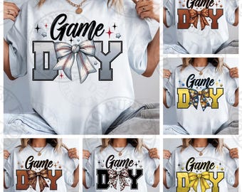 Bundel voor wedstrijddag, Sports Coquette Bow png, wedstrijddag png, voetbal png, voetbal png, volleybal png, honkbal png, basketbal png, basketbal png, schoolteam png