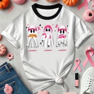 Halloween Pink Ghost Png, Cancer Png, Breast Cancer Football Png, Football Png,Breast Cancer Awareness PNG,In October We Wear Pink Png