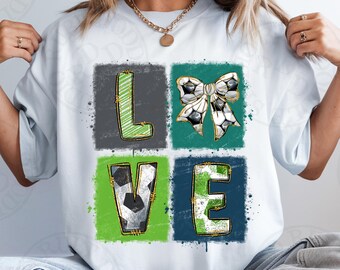 Love Soccer png, coquette bow png, wedstrijddag png, sport png, voetbalseizoen png, sublimatieontwerp, sublimeren ontwerp, voetbal png, voetbalstrik png