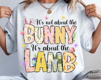 Het gaat niet om het konijn, het gaat om het lam png, paashaas png, konijntje png, vrolijk Pasen png, paasdag png, meisjes Pasen png