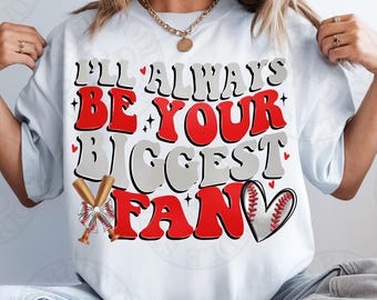 I'll Always Be Your Biggest Fan png, wedstrijddag honkbal png, wedstrijddag png, sportcoquette png, wedstrijddag png, honkbal png, sublimatieontwerp png