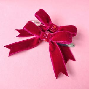 Burgundy Hair Bows, Bow Hair Clips, Girls Hair Bows, Hair Bow Gift, Handmade Hair Bows, Burgundy Hair Clips, Clip on Bows, Beads or Plain