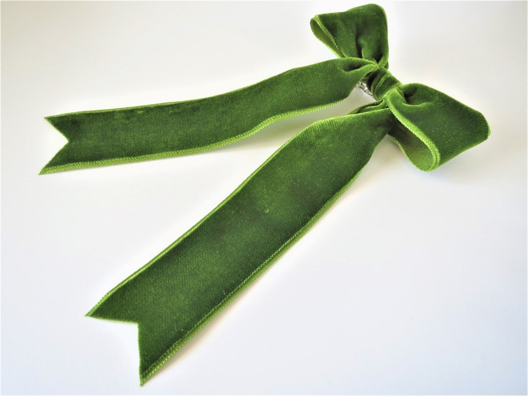 Green - Handmade Women's Bow Hair Clip 108