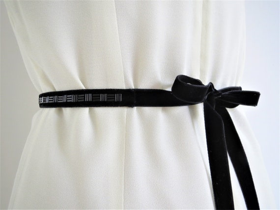 black beaded sash belt