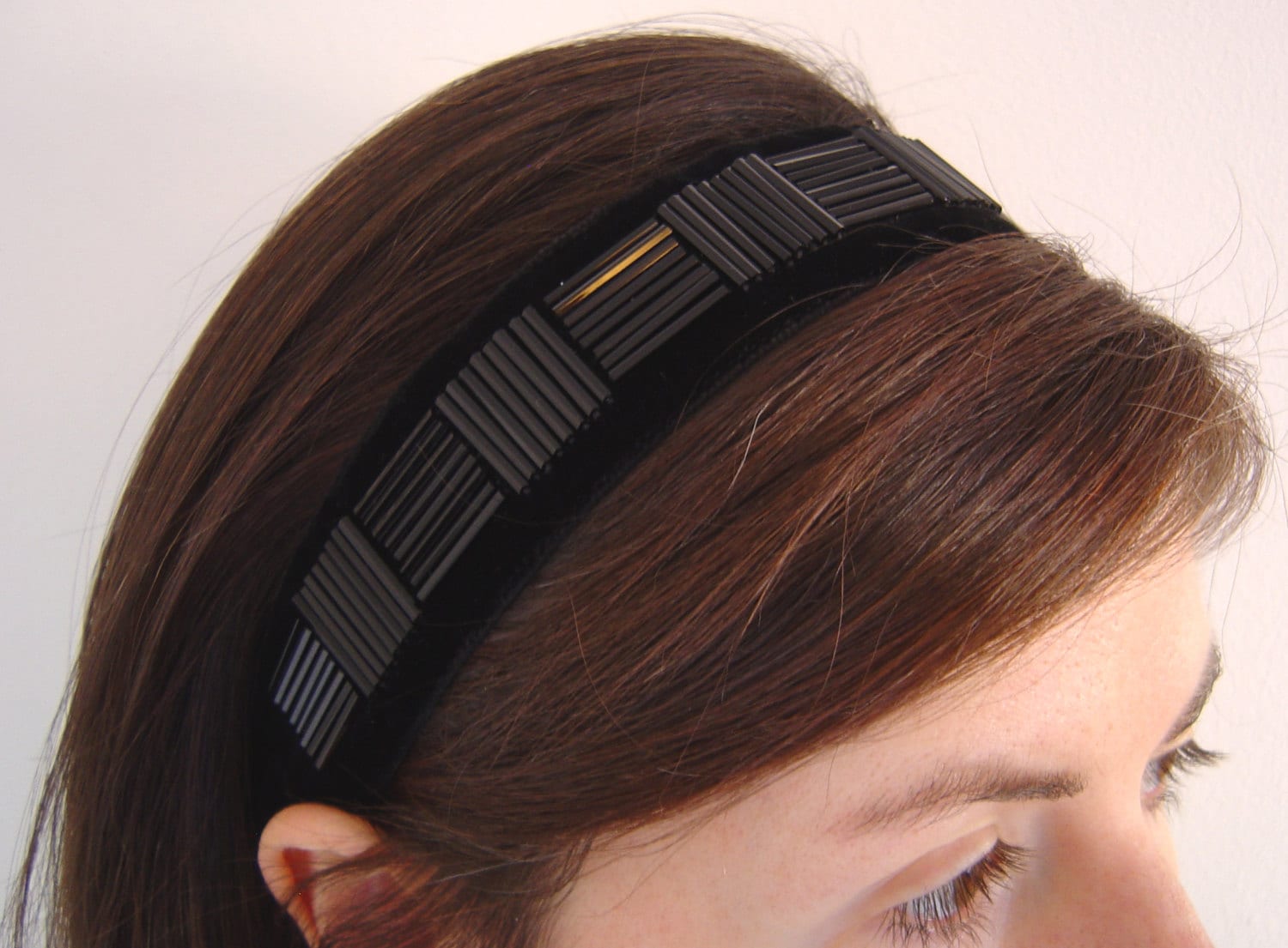Black Velvet Headband Headbands For Women Bridesmaid Etsy