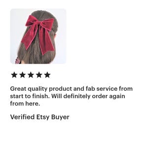 Velvet Ribbon Hair Bow in Berry, Bow for Child, Trendy Bow, Handmade Bow, Women's Hair Bow, Classic Hair Bow, Plain or Beaded, Burgundy