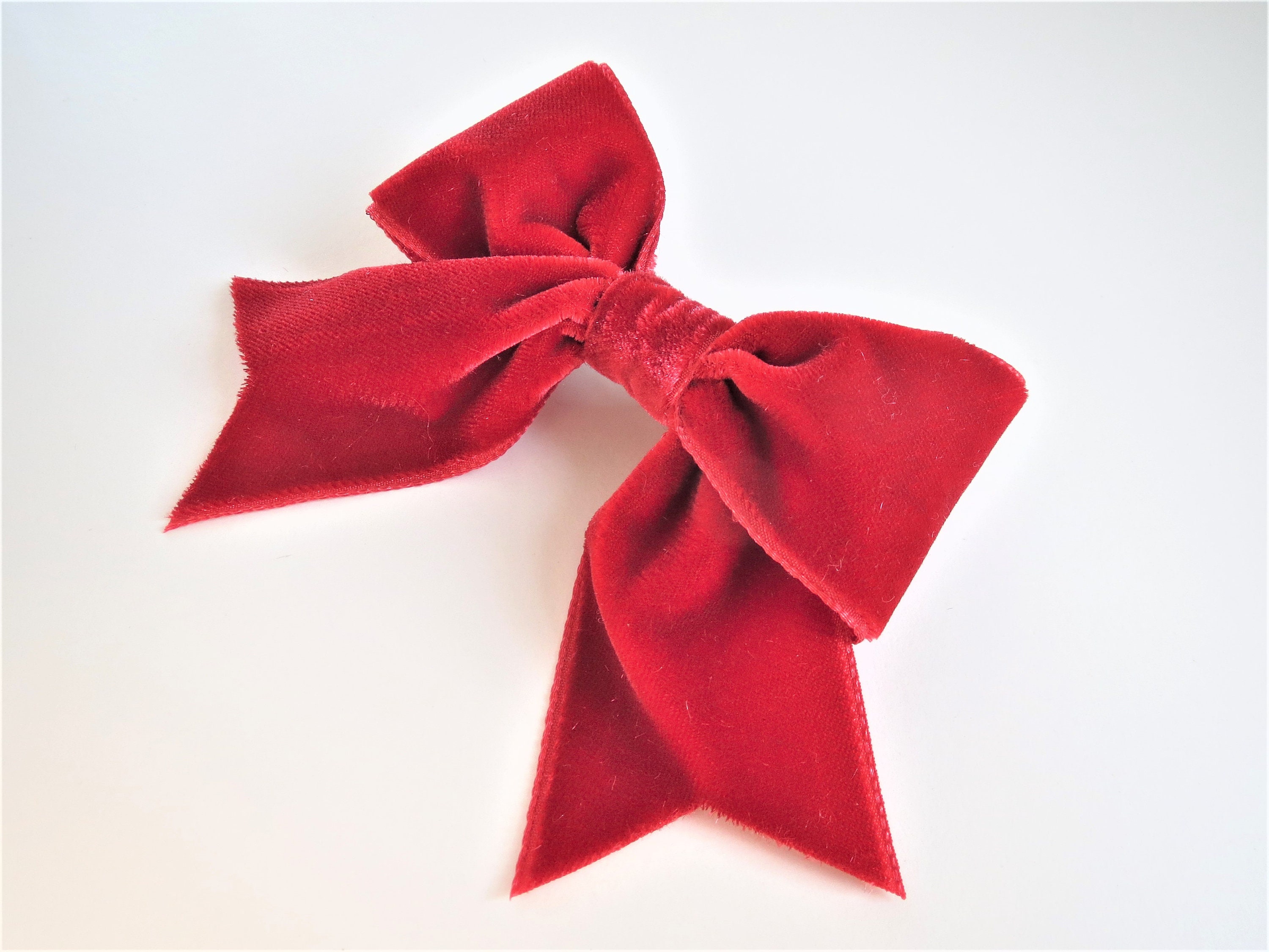 RED Velvet Bow Hair Clip Bow Hair Accessory Bow Clip Red Etsy