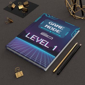 Youth Gamer Journal, Game-Mode Matte Notebook, Video Game Lover, 8-10 year old boy birthday gift idea, Back-to-school Lined Paper Notebook