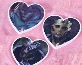 Space boyfriend 3" heart holo sticker