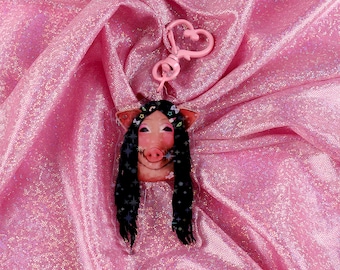 Decora Piggy Masker 3" Holo Sleutelhanger