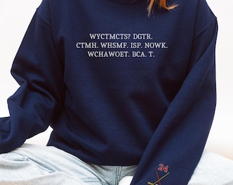 WYCTMCTS Embroidered Sweatshirt, Heated Rivalry Crewneck, Hockey Romance, Bookish Gift