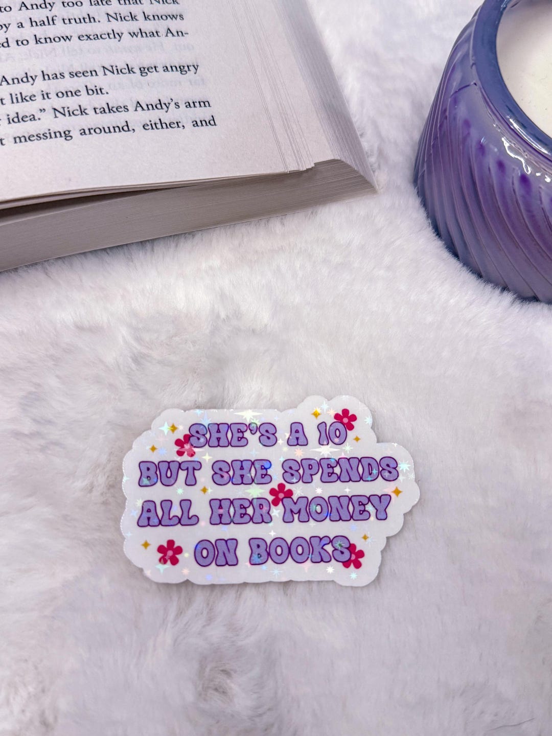 She’s A 10 but She Spends All Her Money on Books Sticker Etsy(02)