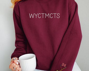 Felpa con ricamo Heated Rivalry Hockey Romance, WYCTMCTS, girocollo Cottage, regalo per lettori