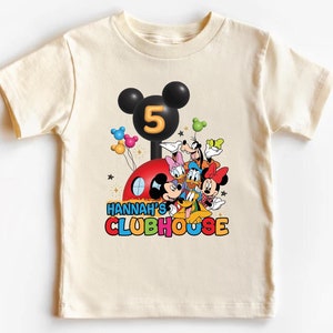 Camicia di compleanno del Clubhouse di Topolino, Camicia di compleanno Disney personalizzata, Camicia di compleanno Disney, Camicia di compleanno personalizzata, Compleanno del Clubhouse Disney