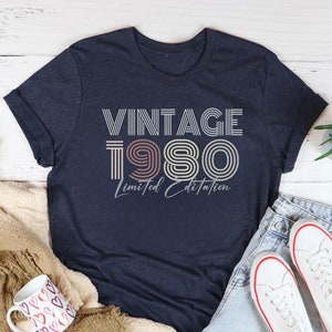 Limited Edition Shirt, Limited Edition 1980 Birthday Shirt, Birthday Shirt, Vintage Birthday Shirt, Custom Birthday Shirt, Cute Birthday Tee