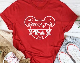 Camiseta de Disney Epcot, camiseta de Magic Kingdom, camiseta de Disney World, camiseta de Disney 2024, camisetas de la familia Disney, camiseta de viaje a Disney, camiseta de Disney Castle