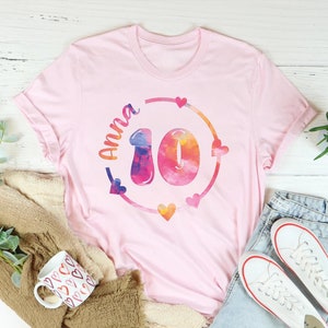 Custom Birthday Girl Shirt, Birthday Girl Shirt, 10th Years Old Birthday Shirt, Birthday Shirts, Birthday Party, Personalized Birthday Shirt