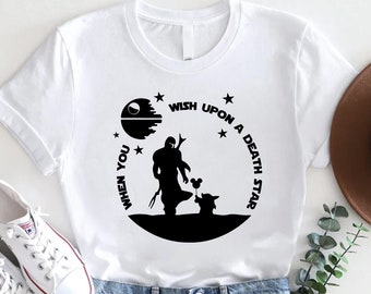 When You Wish Upon A Death Star-shirt, Disney Star Wars leuk shirt, Star Wars Mandalorian-shirt, Disney Star Wars-shirt, Galaxy's Edge-shirts