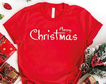 Merry Christmas T-Shirt, Christmas Shirt, Cute Christmas Shirt, Christmas Jesus Cross Shirt, Christmas Party Shirts, Funny Christmas T-Shirt