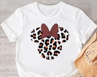 Camiseta Minnie Leopard, camisa Disney Trip, camisa Minnie Mouse, camisas Disney Girls Trip Cheetah, camisas de mujer Disney, camisa Animal Kingdom