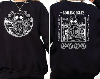 The Boiling Isles Sweatshirt, The Owl House Sweater, Hexside School Of Magic And Demonics Tee, King Luz Hoodie,Disney The King Owl House Tee