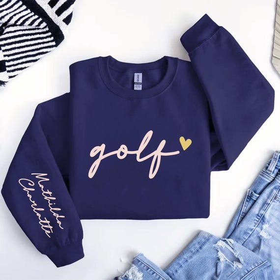 Custom Golf Sweatshirt, Personalized Golfer Hoodie, Golf Mom Sweatshirts, Golf Gifts, Game Day Sweater, Golf Crewneck, Golf Mama Sweatshirts