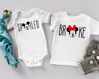 Broke And Spoiled Shirts, Couple Shirt, Funny Shirt, Anniversary Shirts, Disney Trip Shirt, Disney Group Shirt, Family Shirts, Holiday Shirt