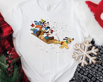 Disney Christmas Shirt, Mickey And Friends Christmas Shirt, Santa Claus Shirt, Funny Christmas Shirt, Christmas Party Shirts, Reindeer Shirt
