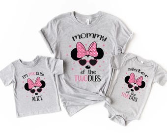 Ich bin Twodles Shirt, Oh Twodles T-Shirt, Minnie Geburtstagskind Shirt, Disney Geburtstag, 2.Geburtstag Shirt, zweiter Geburtstag, Geburtstag passendes Shirt