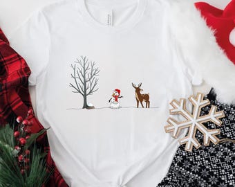 Christmas Snowman Shirt, Christmas Reindeer Shirt, Christmas Tree Shirt, Cute Christmas Shirt, Christmas Family Shirts, Christmas Shirt Gift