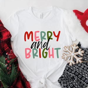 Christmas Merry And Bright Shirt, Christmas Shirts, Merry Christmas Shirt, Cute Christmas Shirt, Christmas Family Shirts, Christmas Matching