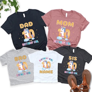 Custom Unicorn Birthday Girl Shirt, Birthday Girl Shirt, Unicorn Family Matching Shirt, Unicorn Birthday, Unicorn Lover Shirt, Gift For Girl