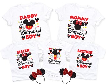 My First Birthday Shirt, Disney Birthday Tee, Disney Family Matching Birthday Shirt, Mickey 1st Birthday Shirt, Custom Disney Birthday Shirt