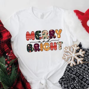 Christmas Merry And Bright Plaid Shirt, Christmas Shirts, Merry Christmas, Cute Christmas Shirt, Christmas Family Shirts, Christmas Matching