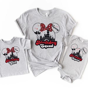 Custom Disney Birthday T-Shirt, Disney Birthday Tee, Disney Family Matching Birthday Shirts, Disney Castle Shirt, Mickey Head Birthday Shirt