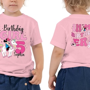 Custom Name Birthday Girl Shirt, Custom Disney Birthday Outfit, Minnie Birthday Party Shirt,Disney Birthday Shirt,Personalized Birthday Gift