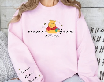 Custom Mama Bear Sweatshirt With Kids Names, Personalized Mom Sweatshirt, Gift For Mom Sweater, Mothers Day Gift, Custom Mothers Day Sweater
