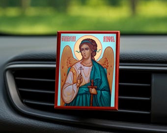 Orthodox Guardian Angel Icon for car vent or visor