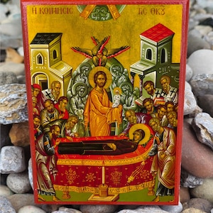 Orthodox Icon of the Dormition of the Theotokos