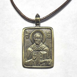 Orthodox Saint Nicholas Icon pendant and necklace