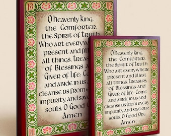 Orthodox Morning O Heavenly King Prayer Plaque