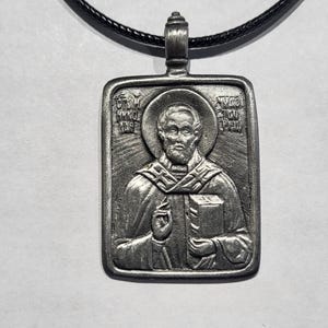 Orthodox Saint Nicholas Icon pendant and necklace