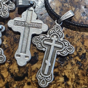 Orthodox Cross Pendant and Necklace