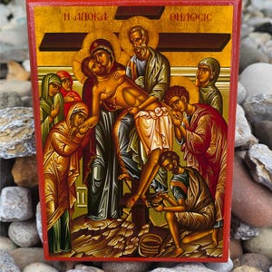 Orthodox Icon of the Descent of Christ from the Cross