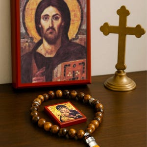 Orthodox Gemstone Prayer rope, Handmade