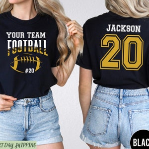 Personalized Football Mom Shirt for Game Day,Custom Football Gift,Women Football Shirt,Football Season Shirt,Game Day Shirt Women, Football