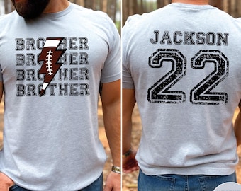 Custom Football Brother Shirt, Football Brother Shirt, Football Shirt, Game Day Shirt Football Season, Sport Shirt,Game Shirt