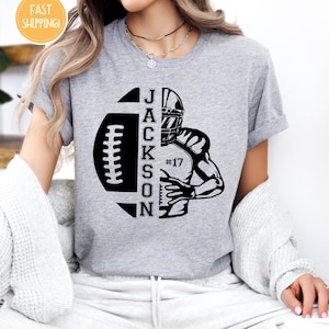 Personalized Football Mom Shirt for Game Day,Custom Football Gift,Women Football Shirt,Football Season Shirt,Game Day Shirt Women, Football