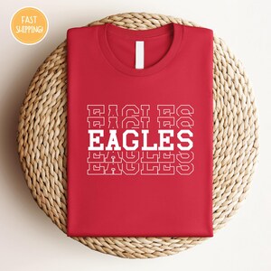 Team Mascot Shirt, Eagles Team Shirt, Eagles Football Shirt, Eagles Fan Shirt, Eagles School Shirt, Eagles School Spirit, Eagle Mascot Shirt image 3